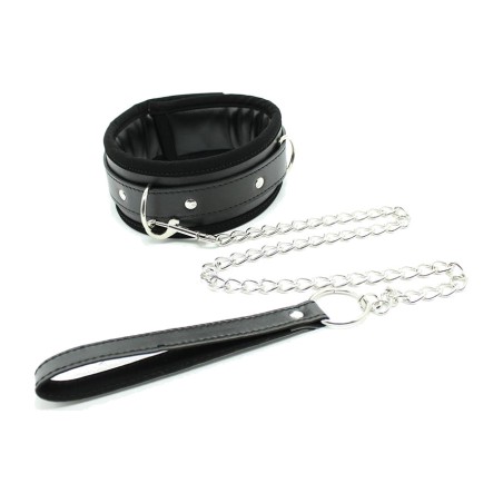 padded collar with chain strap