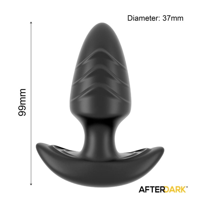 AFTERDARK Plug anal amb vibració, rotació de 360º i