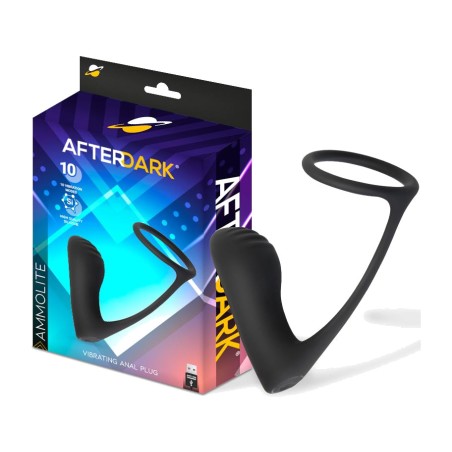 plug anal amb vibració i anell per als testicles ammolite