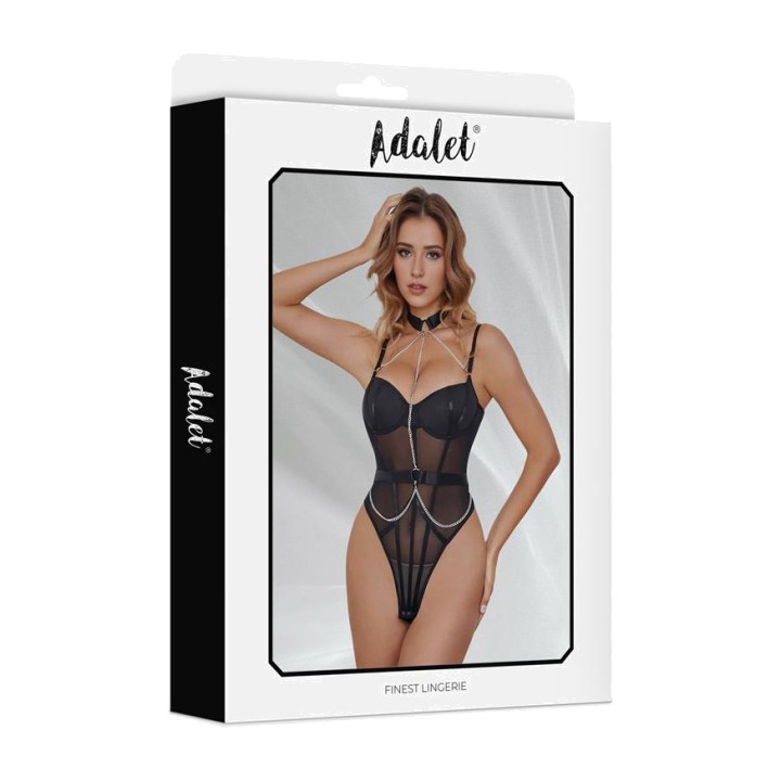 ADALET LINGERIE Body s řetízky a chokerem VERONICA A-837VAR