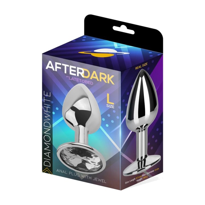 AFTERDARK Plug anal de alumínio com joia JOTA AD-286VAR