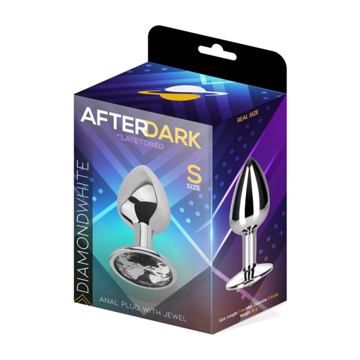 AFTERDARK Plug anal de aluminio con joya JOTA AD-286VAR