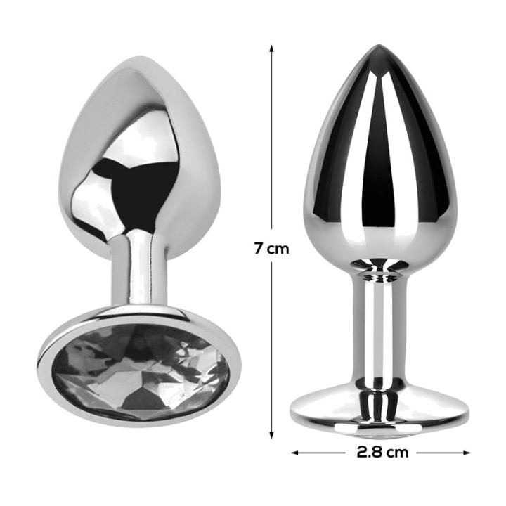 AFTERDARK Plug anal de aluminio con joya JOTA AD-286VAR