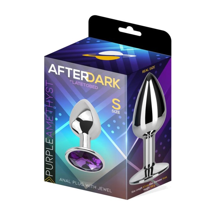 AFTERDARK Plug anal de aluminio con joya JOTA AD-286VAR