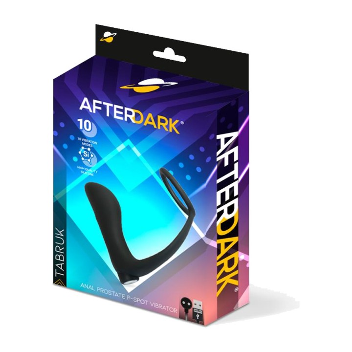 AFTERDARK Prostatavibrator til P-punktet med penisring