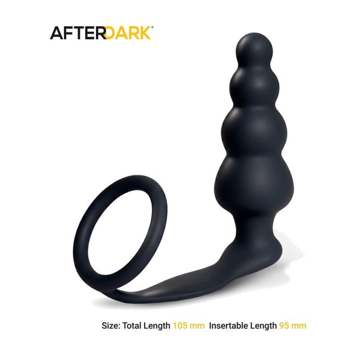 AFTERDARK 4-ball anal plug with testicle ring TIMKO AD-118