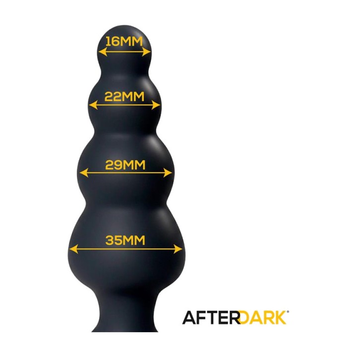 AFTERDARK Plug anal com 4 bolas e anel para os testículos