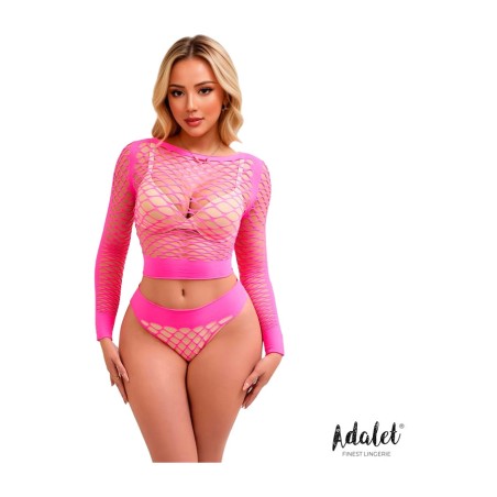 completo con top a maniche lunghe e slip a rete yara