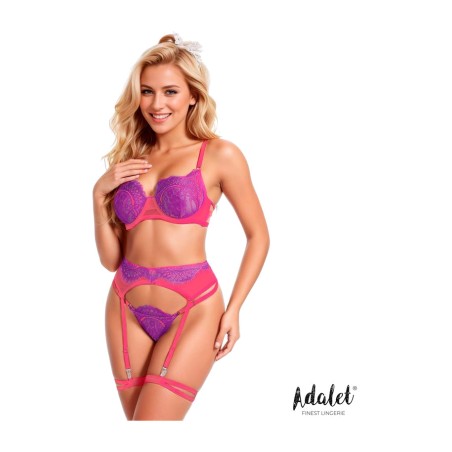bra, thong, garter belt and garter set stella