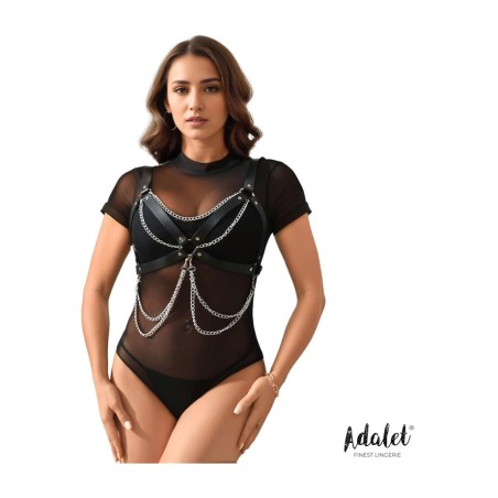 brust-harness mit ketten und offenen cups noelle