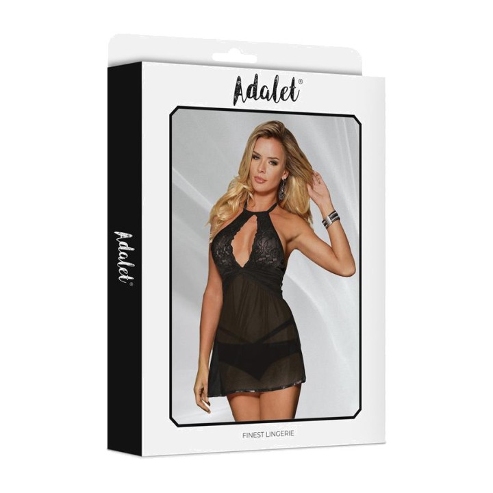 ADALET LINGERIE Babydoll με λαιμόκοψη halter και στρινγκ