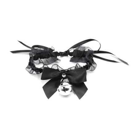 lace collar with bow and bell