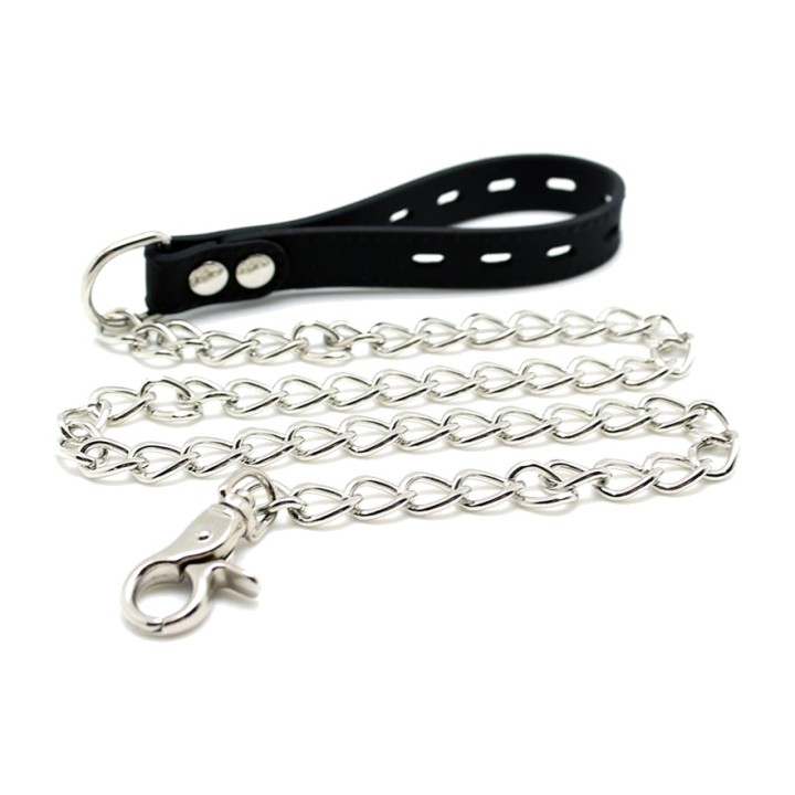 LATEX PLAY Silikonhalsband med koppel R9112