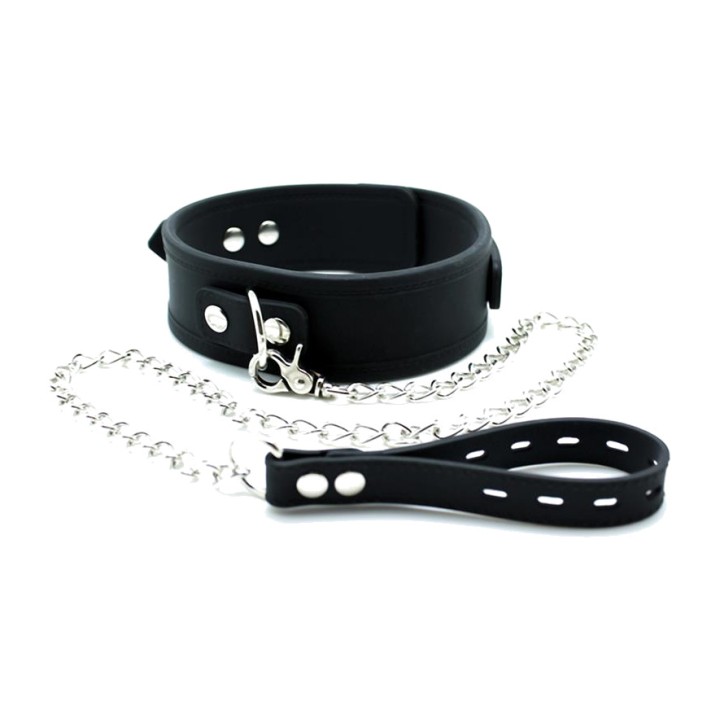 LATEX PLAY Silikonehalsbånd med snor R9112