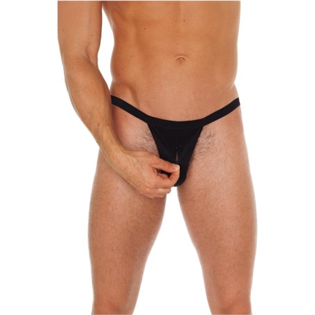 string opaque pour homme avec fermeture éclair