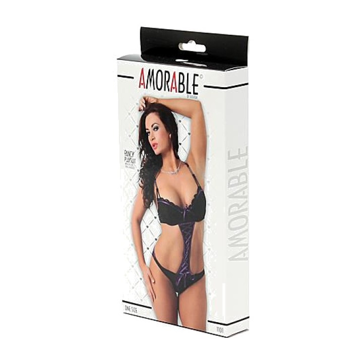 AMORABLE Teddy with criss-cross straps and open back R1101