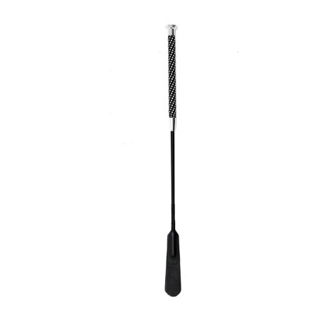 chicote de couro com ponta em forma de lingueta 50 cm