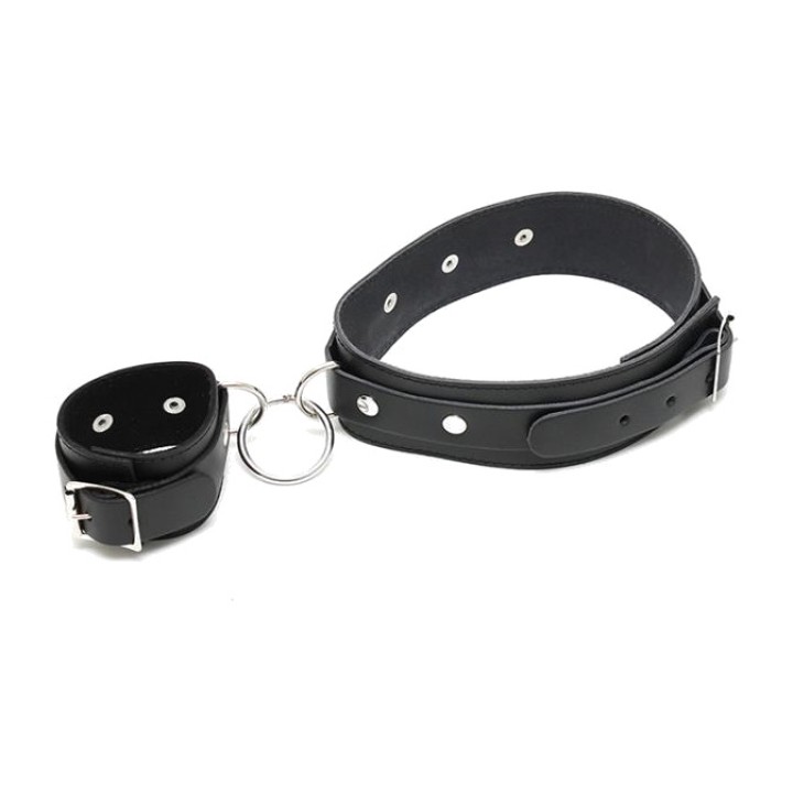 BONDAGE PLAY Algemas de couro para mãos e coxas ESPOSA R7649