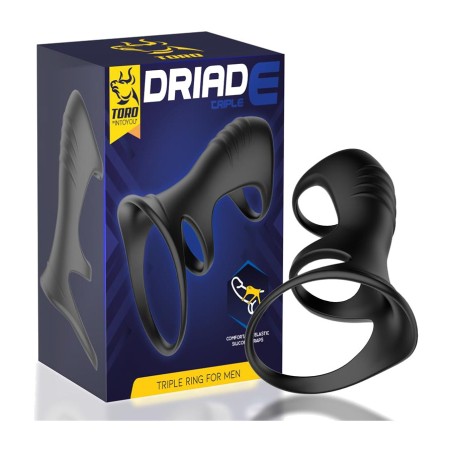 trojzvranný siliconový prstén na penis driade