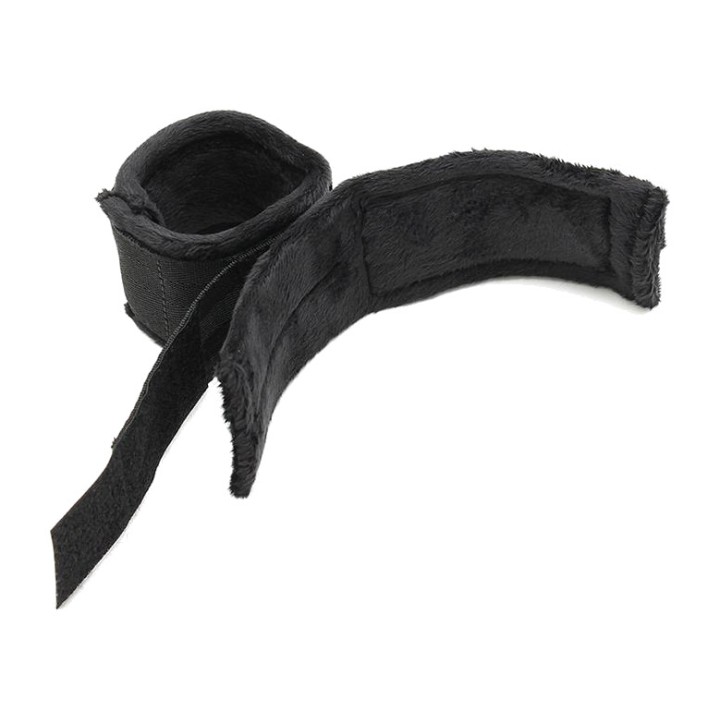 BONDAGE PLAY Conjunto de algemas e venda de nylon com velcro