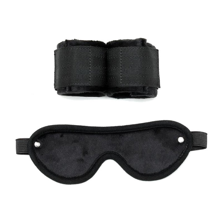 BONDAGE PLAY Manette e mascherina in nylon con velcro