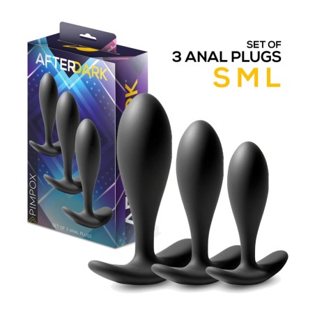 set de 3 plugs anales de tamaños distintos pimpox