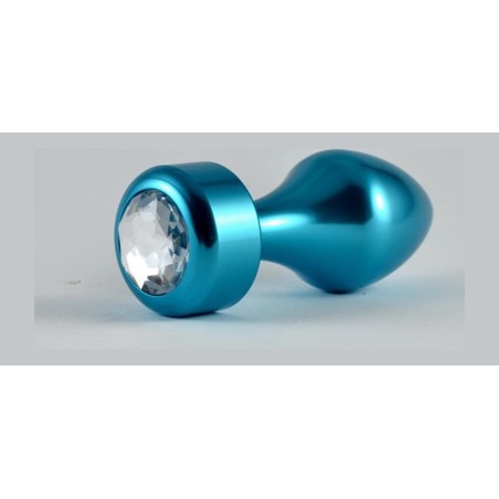 fémanális plug ékkővel rosebud-8-cm