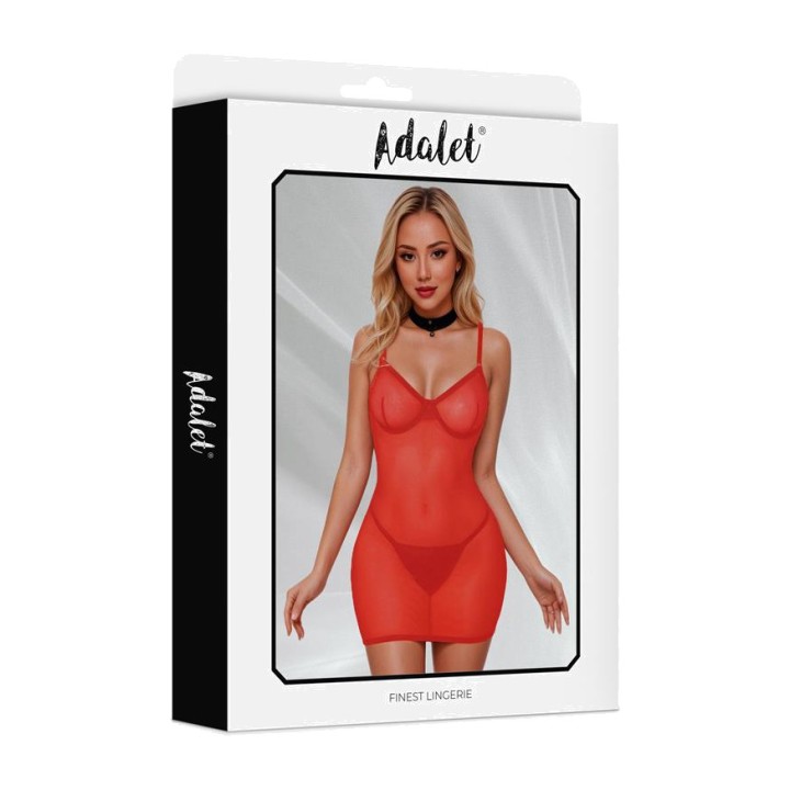 ADALET LINGERIE Babydoll με πλάτη τύπου κορσέ και στρινγκ