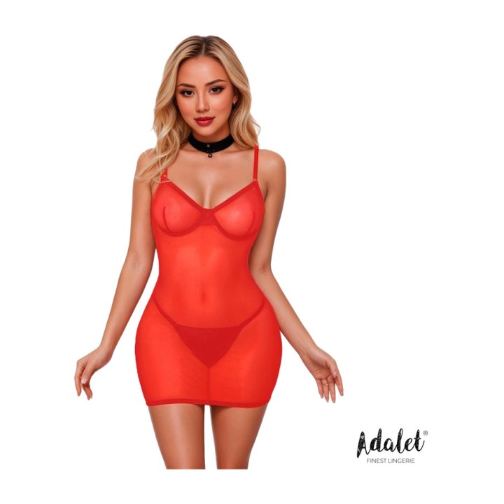 ADALET LINGERIE Babydoll με πλάτη τύπου κορσέ και στρινγκ