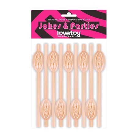 pack de 9 palhinhas em forma de vagina 19.5 cm