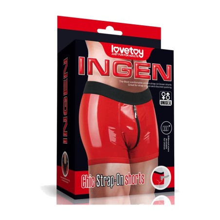 unisex boxerkalsonger för strap-on med dragkedja ingen chic