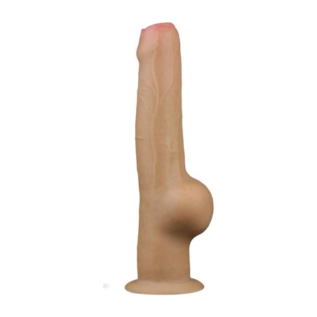 realistic double-layer silicone dildo with suction cup 11"