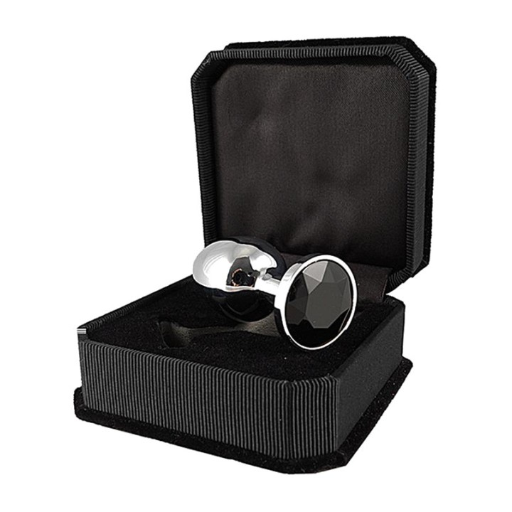 BONDAGE PLAY Acél análplug ékkővel 5.7 CM R8012VAR