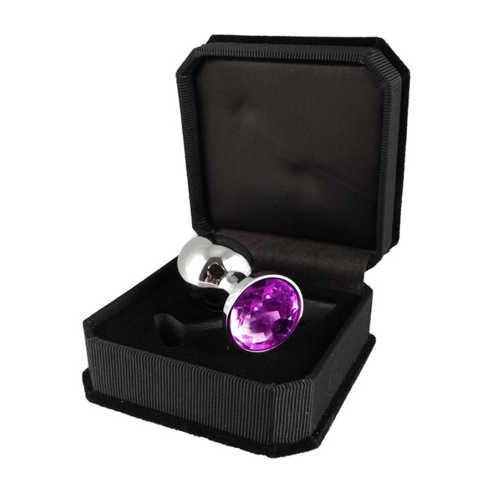 BONDAGE PLAY Plug anale in acciaio con gioiello 5.7 CM