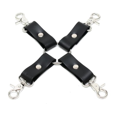 conjunto de 4 ganchos de couro e metal para algemas