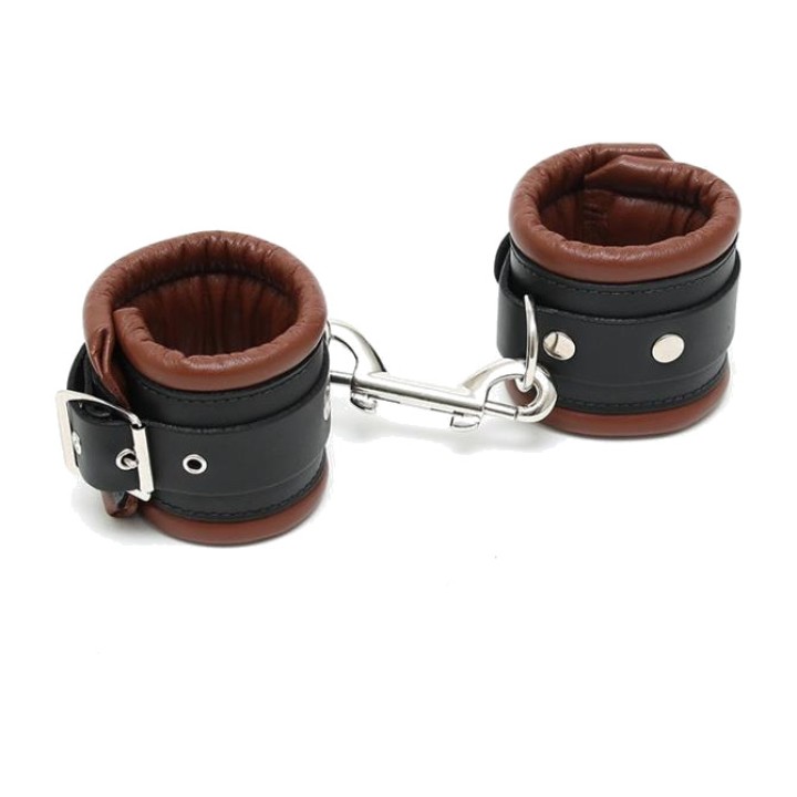 BONDAGE PLAY Cătușe din piele căptușite 7 CM R8053VAR