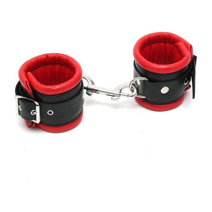 BONDAGE PLAY Cătușe din piele căptușite 7 CM R8053VAR