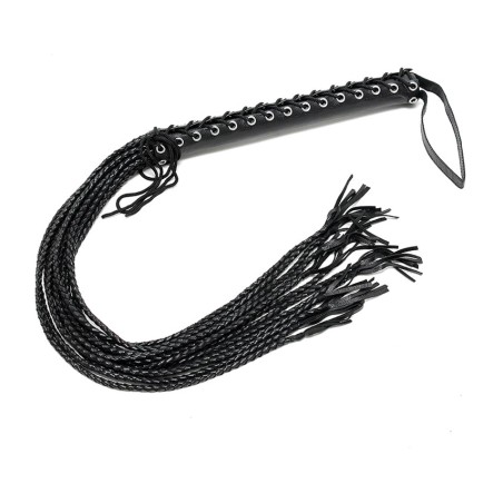 leren flogger met gevlochten strengen 90 cm