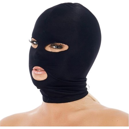 elastische maske mit öffnungen für mund und augen