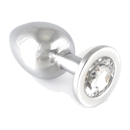 analplug af stål med juvel 9.7 cm