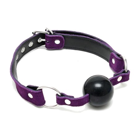 bavaglio a sfera in silicone con cinturino in pelle 44 mm