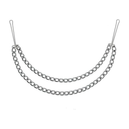 pinces à tétons avec double chaîne