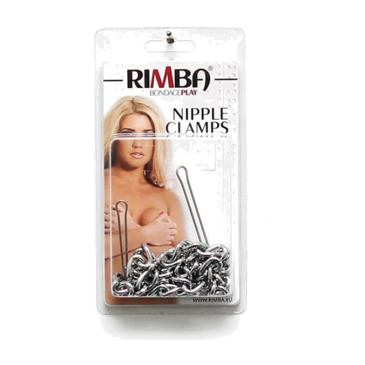 BONDAGE PLAY Tepelklemmen met dubbele ketting R7837