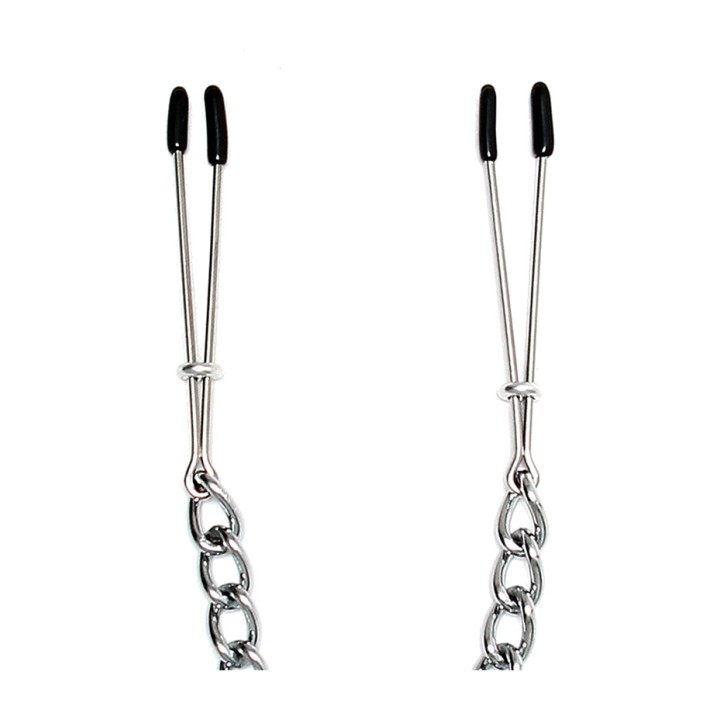 BONDAGE PLAY Pinças metálicas ajustáveis para mamilos com