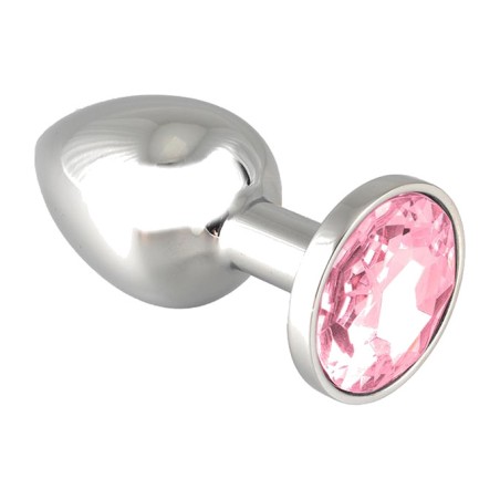 analplug aus stahl mit schmuckstein 7.3 cm