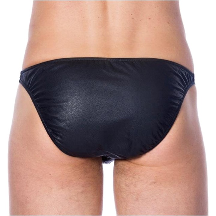 BONDAGE PLAY Slip bărbătesc elastic din piele SLIPS