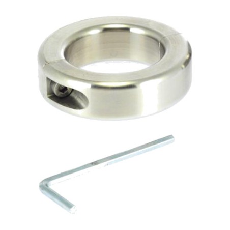 roestvrijstalen ring voor de testikels met sleutel 32 x 15 mm