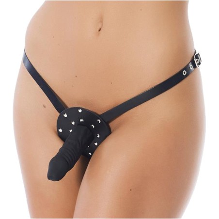 hamness cu curele și dildo din silicon 17 cm