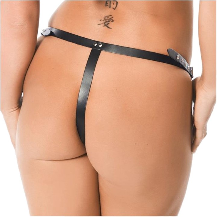 BONDAGE PLAY Hamness cu curele și dildo din silicon 17 CM