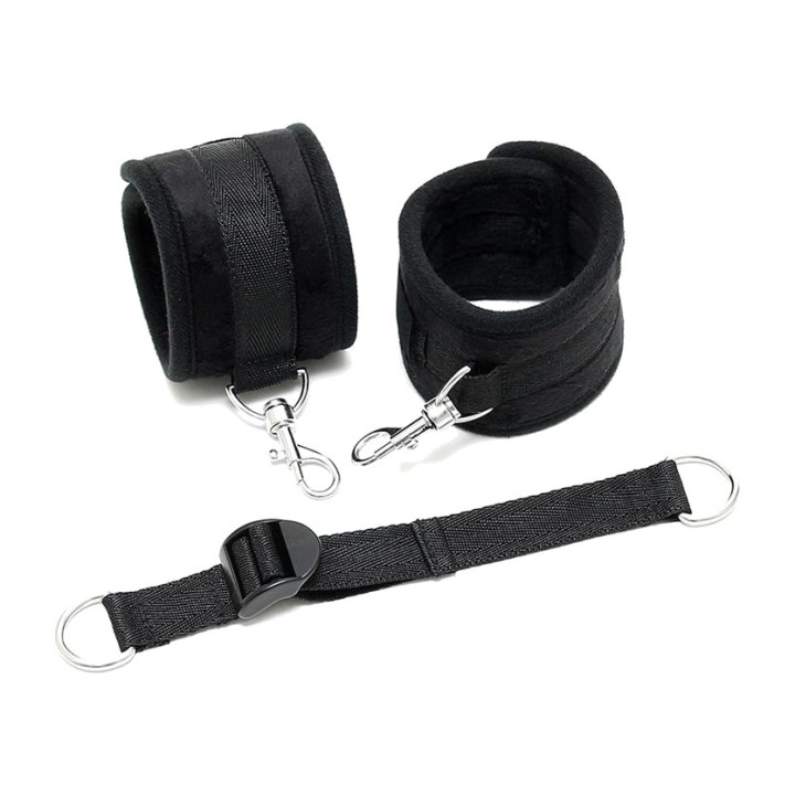 BONDAGE PLAY Cătușe din nailon pentru glezne cu curea